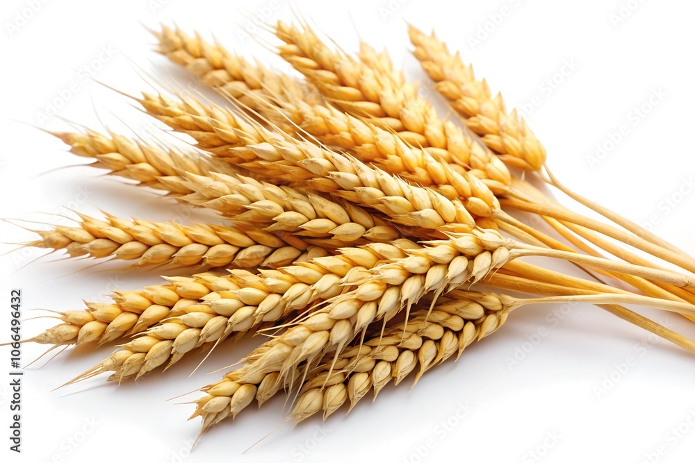 Wheat ears on white background Wheat ears on white background