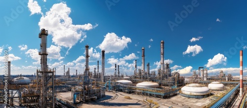 Industrial Complex Under a Blue Sky