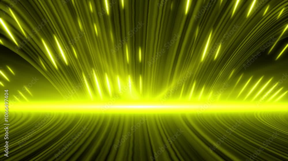 Yellow color 3d flowing lines with glowing optical flairs and 3d space modern design futuristic background Yellow color 3d flowing lines with glowing optical flairs and 3d space modern design futuristic background