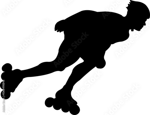 Roller Skate Player Silhouette