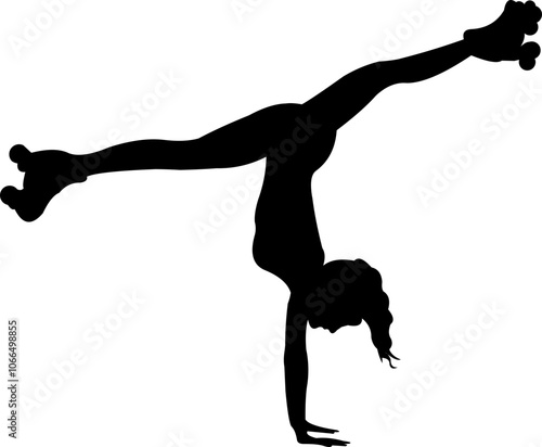 Roller Skate Player Silhouette