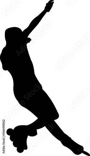 Roller Skate Player Silhouette