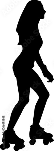 Roller Skate Player Silhouette