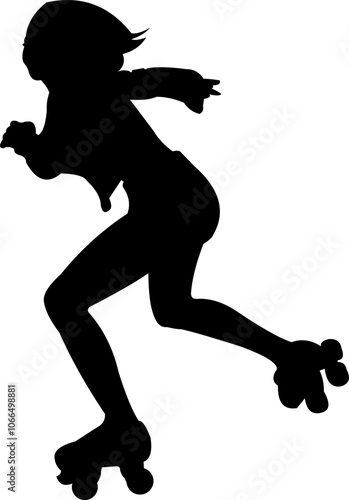 Roller Skate Player Silhouette