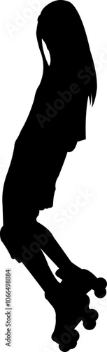 Roller Skate Player Silhouette