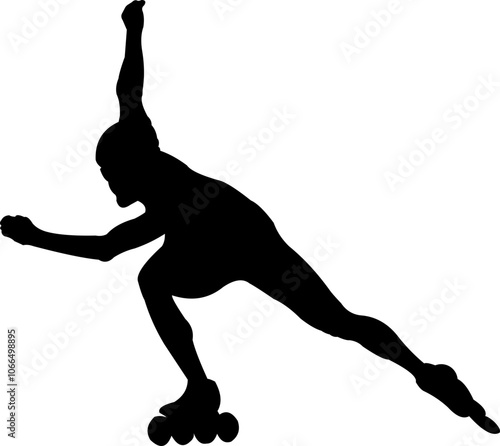 Roller Skate Player Silhouette