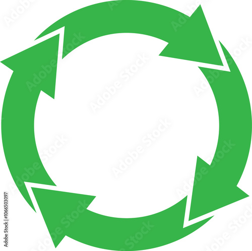 Recycling arrow design.