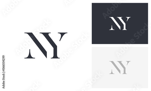 NY letter logo modern concept logo design