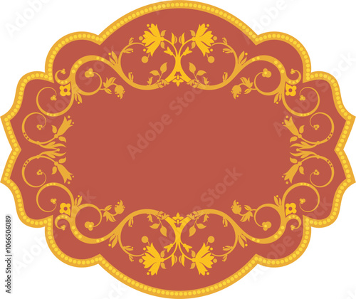Vector floral ornamental frame, exquisite vintage panel in Oriental, Turkish, Arabic style, great for wedding decorations, greeting cards, invitations, banners, logos, labels, vinyl and laser ready.
