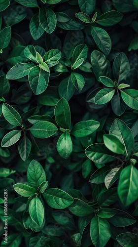 Close-Up of Lush Green Leaves: A Natural Texture Background