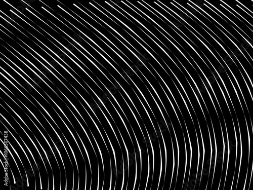 Abstract art geometric background with abstract 3d black white stripes pattern. Black and white optical illusion with waves and transitions.