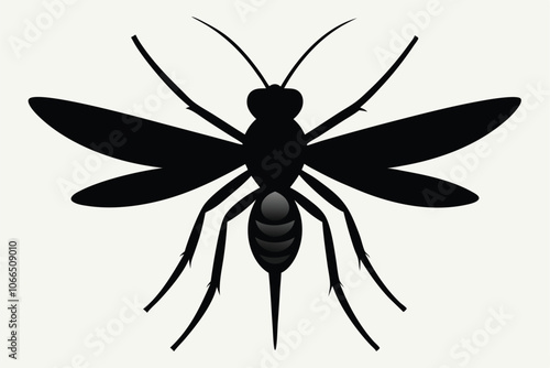 Solid color Gnat animal vector design