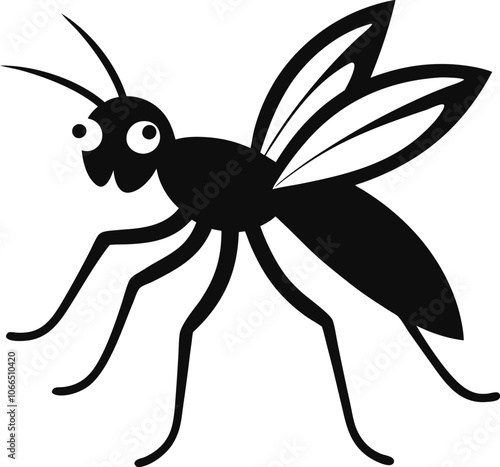 Solid color Gnat animal vector design