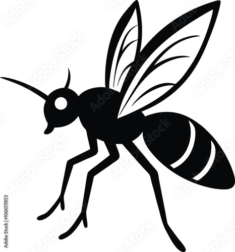 Solid color Gnat animal vector design