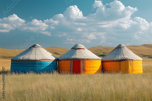 Mongol traditional yurts