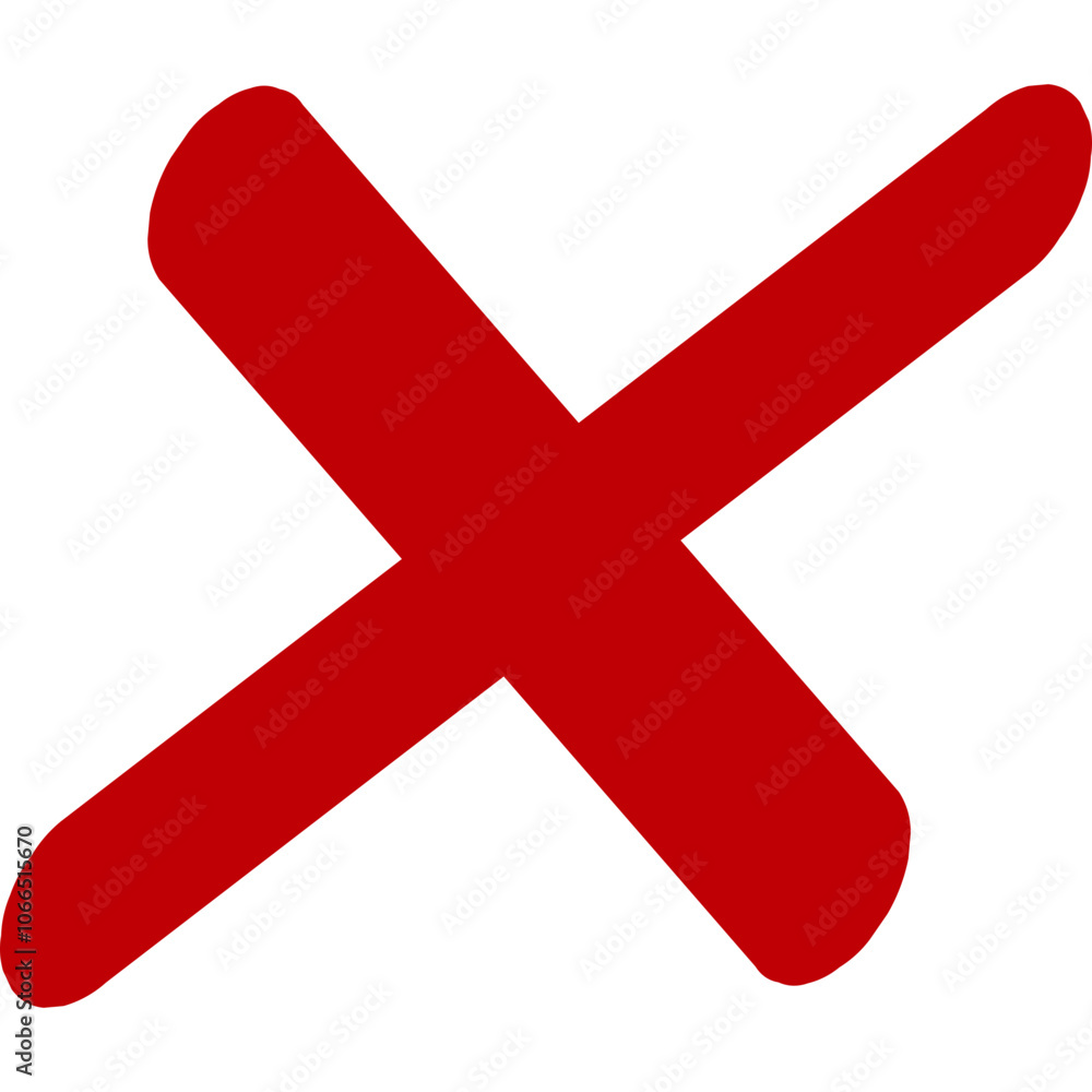 Obraz premium Cross Mark Doodle