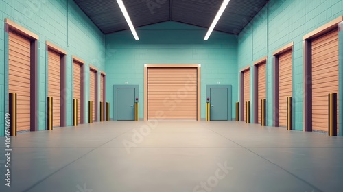 Warehouse with automated storage and retrieval system  optimizing logistics efficiency