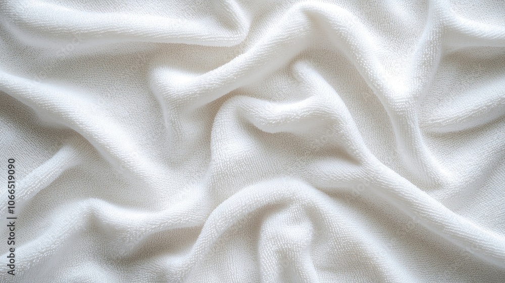 White towelling creates a soft, clean background perfect for various applications. This composition of white towelling offers ample copy space for design needs. White towelling creates a soft, clean background perfect for various applications. This composition of white towelling offers ample copy space for design needs.