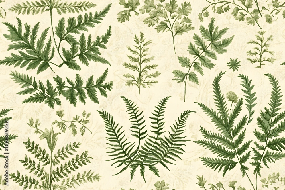 Victorian garden ferns pattern Victorian garden ferns pattern
