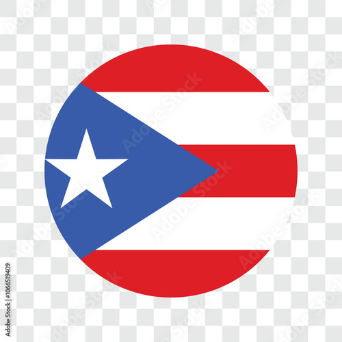 Free Download Puerto Rico flag circle shape. Vector illustration - GFXLoad