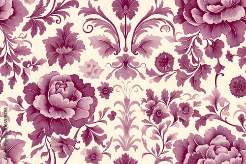 Victorian floral arabesque pattern