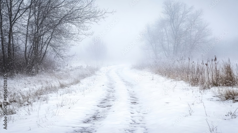 A foggy winter path blanketed in snow creates a serene atmosphere, inviting exploration along the snowy path. This tranquil winter path offers a peaceful winter scene with ample space. A foggy winter path blanketed in snow creates a serene atmosphere, inviting exploration along the snowy path. This tranquil winter path offers a peaceful winter scene with ample space.
