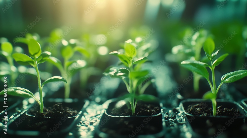 Close-Up Timelapse of Baby Plants Growing in a Tray with Sunlight in the Background Close-Up Timelapse of Baby Plants Growing in a Tray with Sunlight in the Background