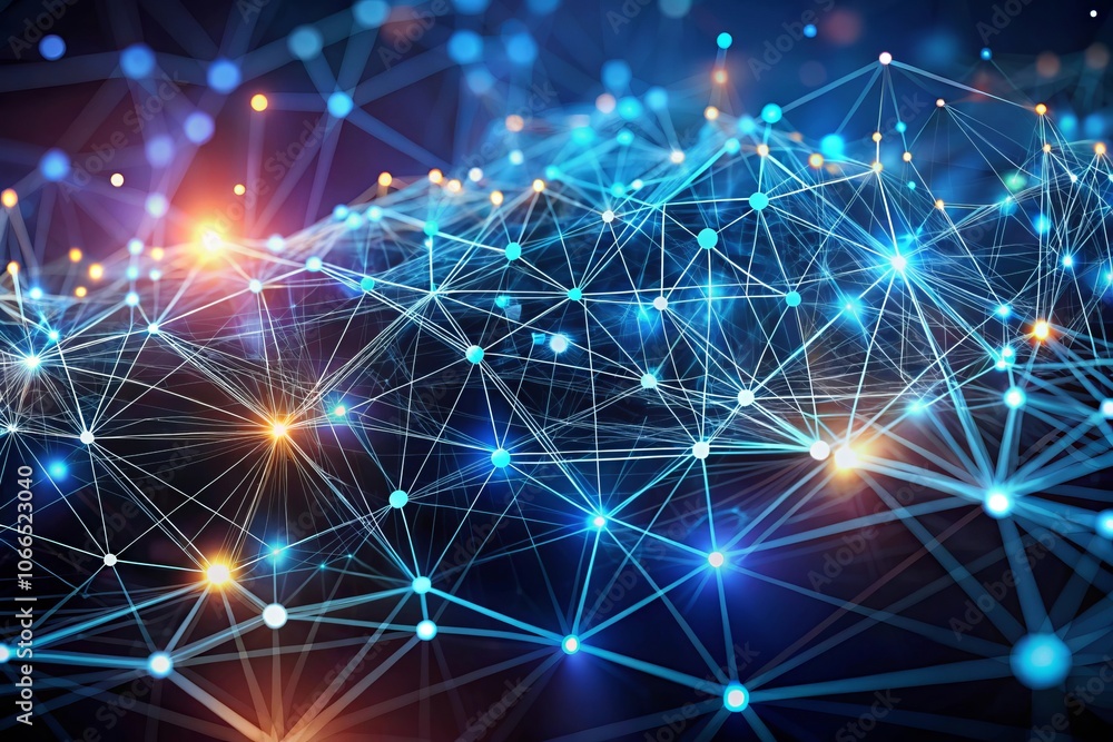 a blue background with a network of dots and dots a blue background with a network of dots and dots