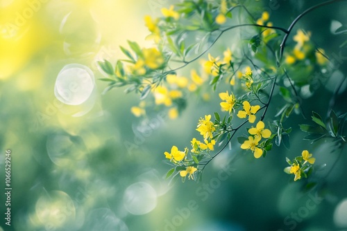 Vibrant Yellow Flowers Blooming in the Spring Sunlight - Nature Photography