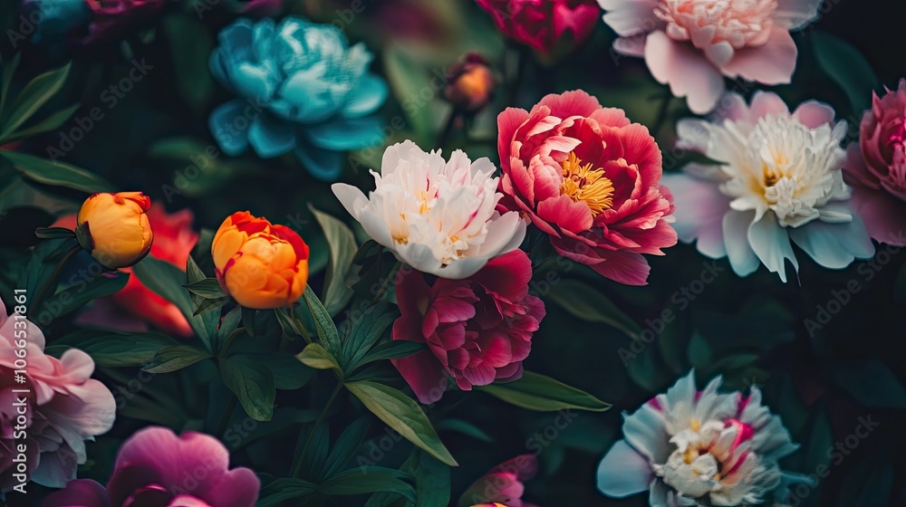 Close-up of vibrant peony flowers, highlighting their intricate details and beautiful colors, perfect for a spring flowers background. Ideal for creating a fresh atmosphere with copy space. Close-up of vibrant peony flowers, highlighting their intricate details and beautiful colors, perfect for a spring flowers background. Ideal for creating a fresh atmosphere with copy space.