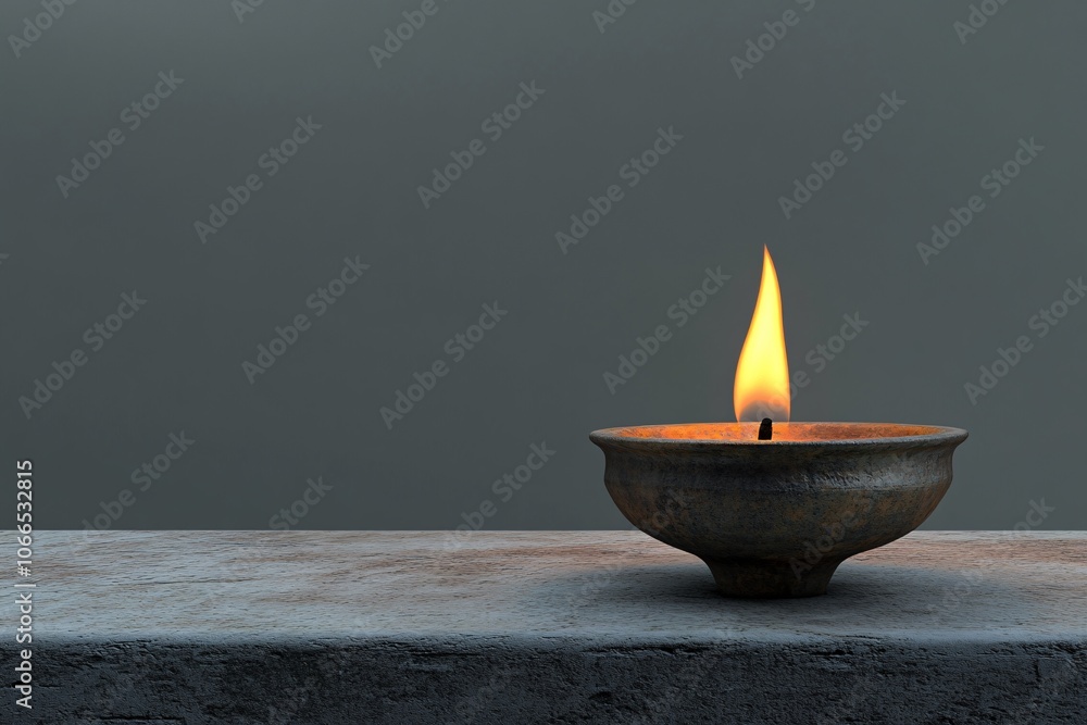 Burning Candle on a Wooden Surface: A Symbol of Hope and Spirituality Burning Candle on a Wooden Surface: A Symbol of Hope and Spirituality