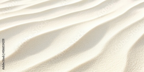 Abstract summery backdrop featuring a texture of white, dry, and fine sand. This creates a sense of warmth and lightness typical of the summer season. photo