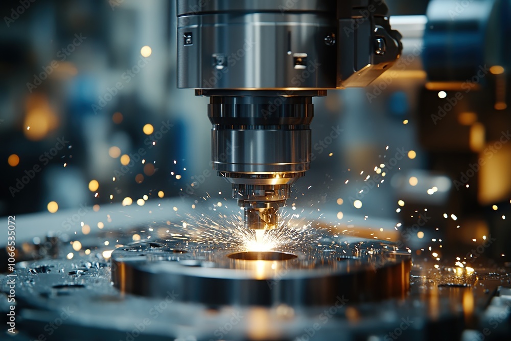Industrial Machining Sparks and Precision Industrial Machining Sparks and Precision