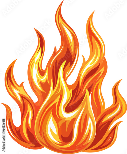 stylized flame illustration