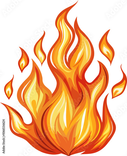 stylized flame illustration