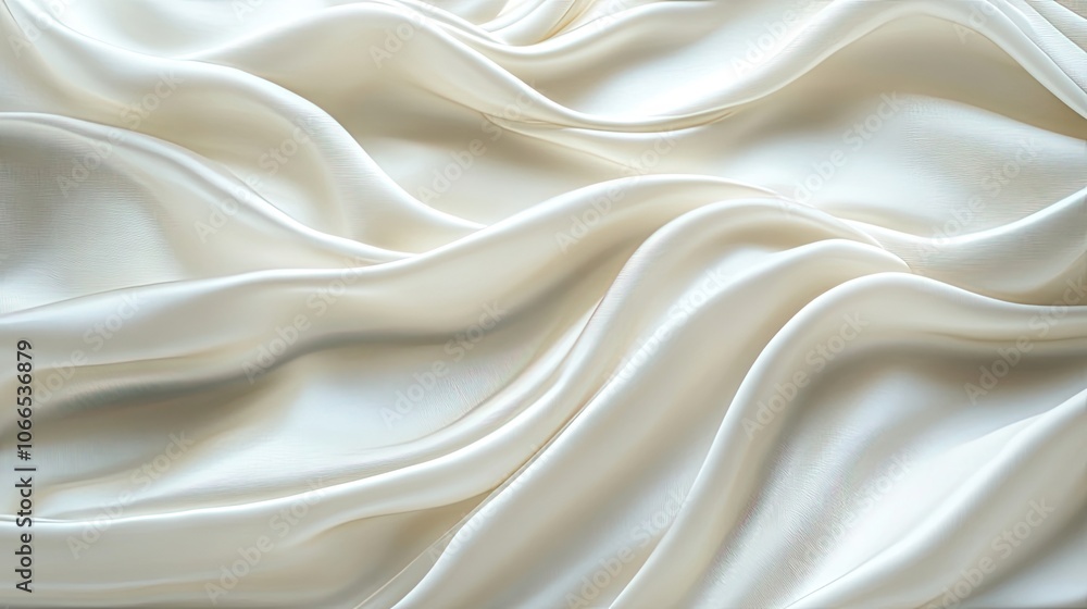 Elegant white silk fabric background with a soft flow and graceful wave, perfect for adding a touch of sophistication to your designs. Includes ample copy space for creative use. Elegant white silk fabric background with a soft flow and graceful wave, perfect for adding a touch of sophistication to your designs. Includes ample copy space for creative use.