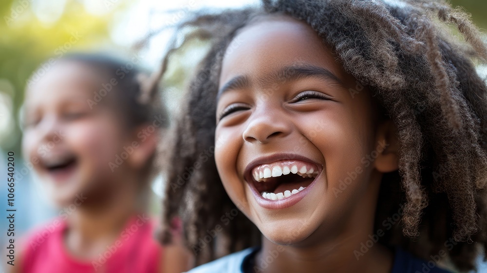 A Young Girl With Dreadlocks Laughing Out Loud A Young Girl With Dreadlocks Laughing Out Loud