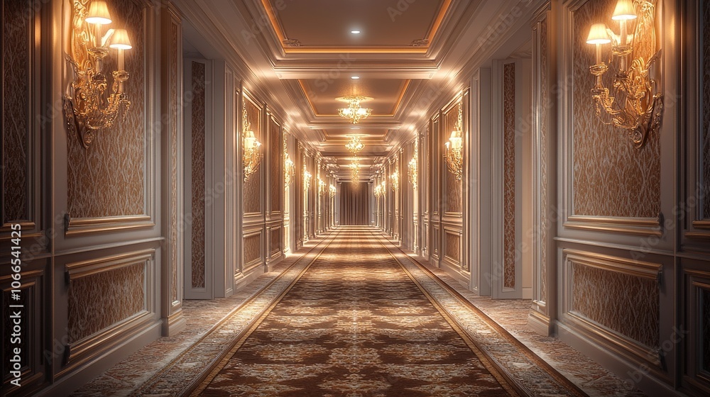 Grand Hallway in a Luxury Hotel Grand Hallway in a Luxury Hotel