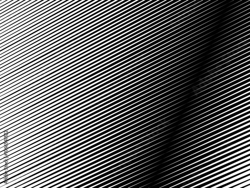 Abstract art geometric background with abstract 3d black white stripes pattern. Black and white optical illusion with waves and transitions.