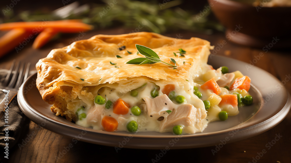 Homestyle chicken and vegetable pot pie Homestyle chicken and vegetable pot pie