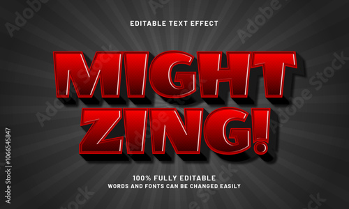 might zing editable text effects with a play and game theme