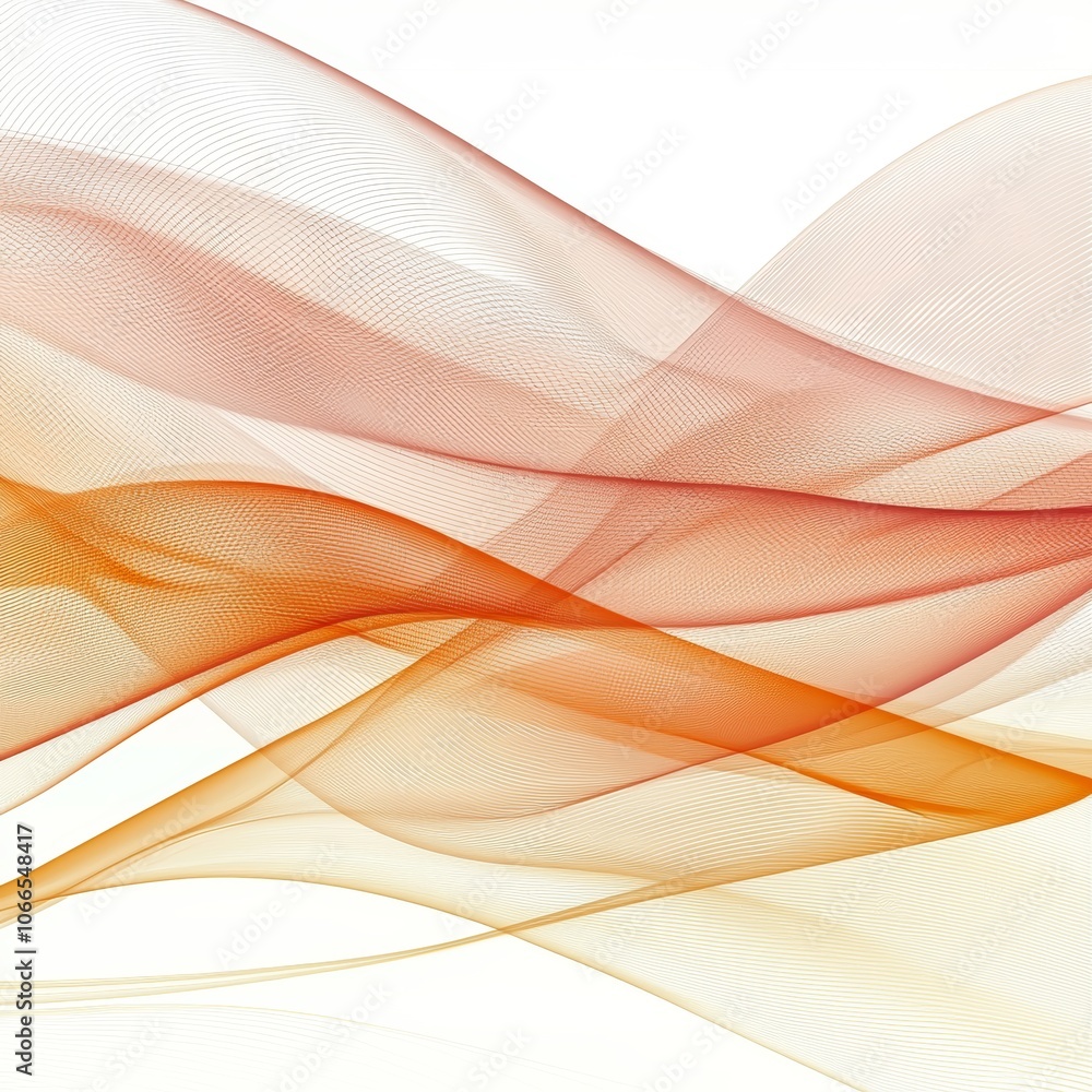 Abstract Hand-Drawn Waves and Curves in Warm Tones Abstract Hand-Drawn Waves and Curves in Warm Tones