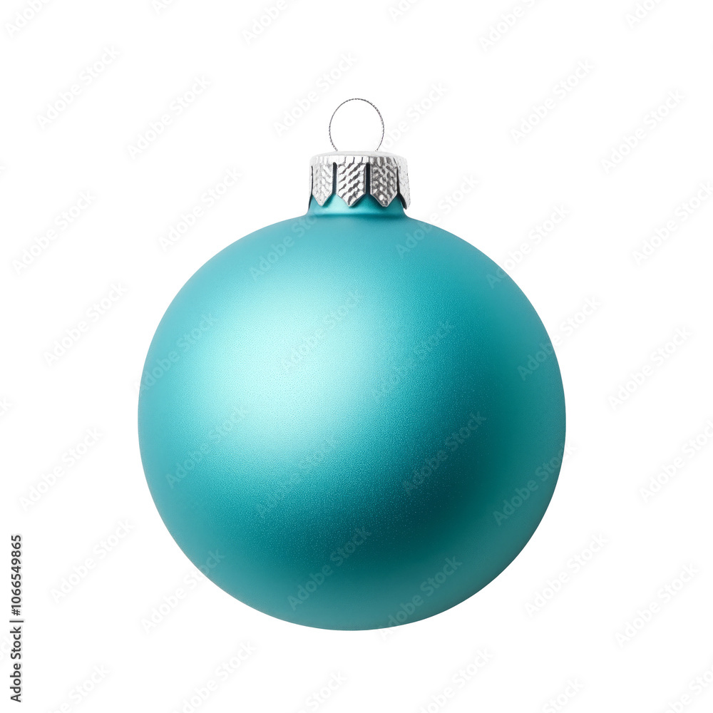 A vibrant blue ornament with a matte finish isolated on white background, decoration for Christmas tree. A vibrant blue ornament with a matte finish isolated on white background, decoration for Christmas tree.