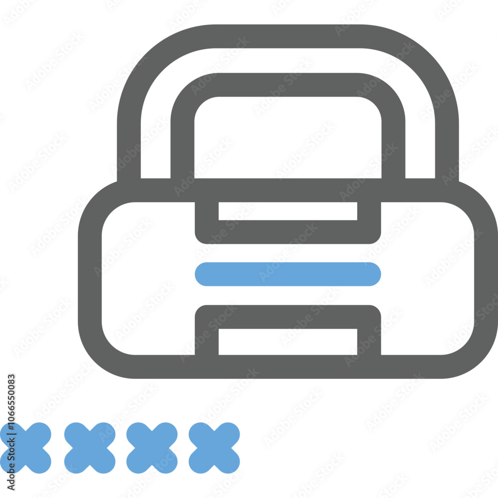 Modern design of a lock icon featuring a padlock in gray and blue colors, representing security and digital safety for online platforms Modern design of a lock icon featuring a padlock in gray and blue colors, representing security and digital safety for online platforms