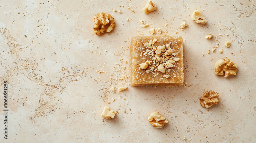 Greek Honey Halva with Crushed Walnuts Greek Honey Halva with Crushed Walnuts