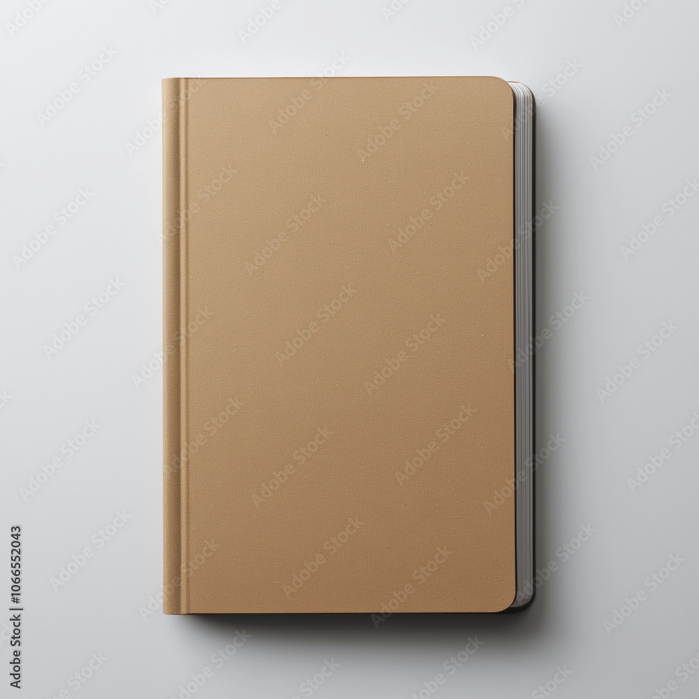 Beige Hardcover Book Mockup - Template for Branding or Title Placement Beige Hardcover Book Mockup - Template for Branding or Title Placement