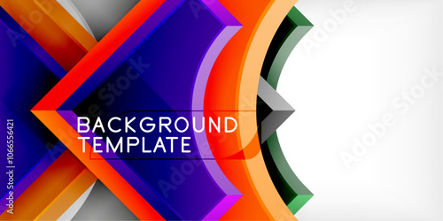 Square, arrow shapes with round elements Vector Illustration For Wallpaper, Banner, Background, Card, Book Illustration, landing page