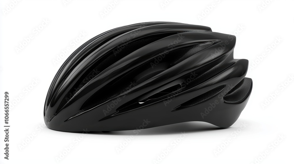 Modern bicycle helmet with matte finish isolated on white 3D illustration, isolated on white background Modern bicycle helmet with matte finish isolated on white 3D illustration, isolated on white background