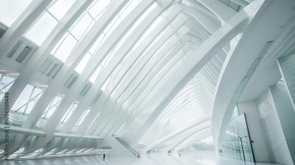 White Abstract Geometric Architecture - a captivating and modern indoor scene. The geometric shapes create an engaging and stylish atmosphere. White Abstract Geometric Architecture - a captivating and modern indoor scene. The geometric shapes create an engaging and stylish atmosphere.