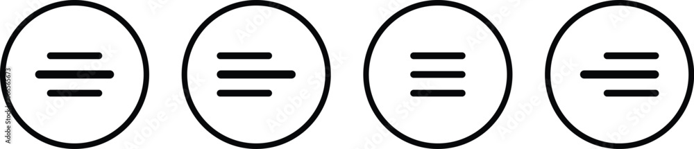 Menu icon set. Website navigation menu sign symbol Menu icon set. Website navigation menu sign symbol